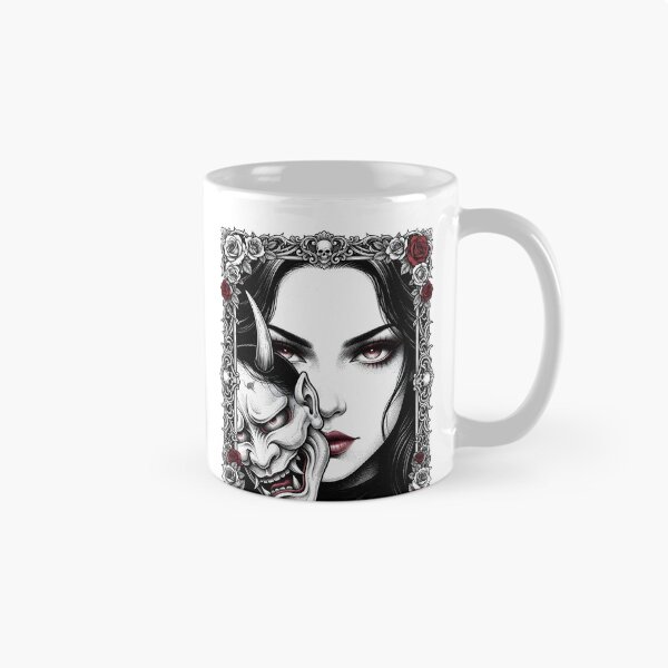 Item preview, Behind the Oni Mask Gothic Girl designed and sold by OH-MY-GOTH.