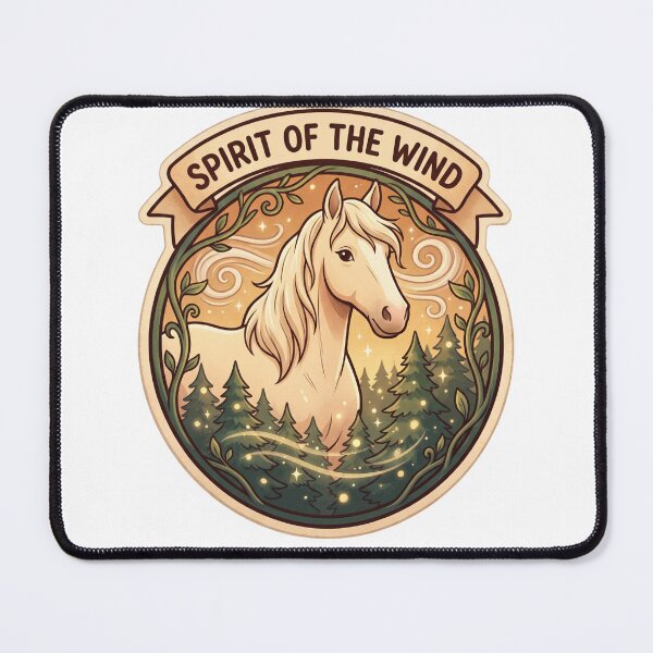 Item preview, Spirit Of The Wind — Enchanted Forest Horse Badge Tee v2 designed and sold by CornishPixiPony.