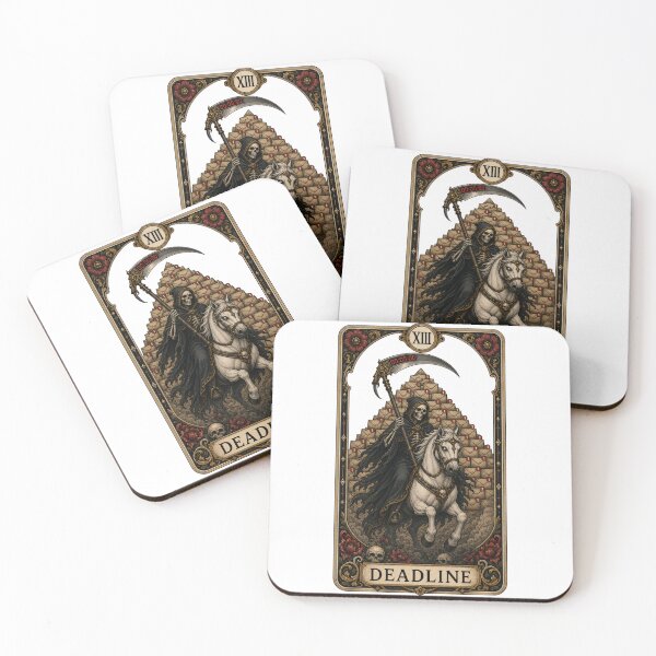 Item preview, Deadline Tarot Grim Reaper Gothic Office Humor Art designed and sold by Cherie-verse.