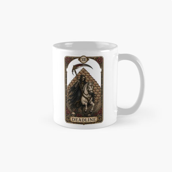 Item preview, Deadline Tarot Grim Reaper Gothic Office Humor Art designed and sold by Cherie-verse.