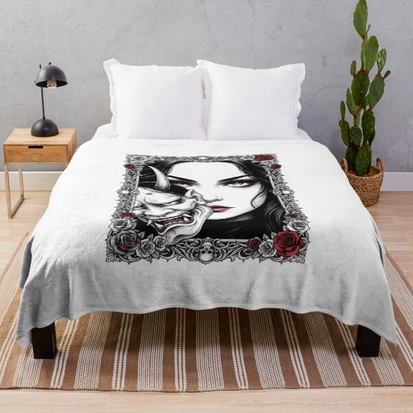 Item preview, Behind the Oni Mask Gothic Girl designed and sold by OH-MY-GOTH.