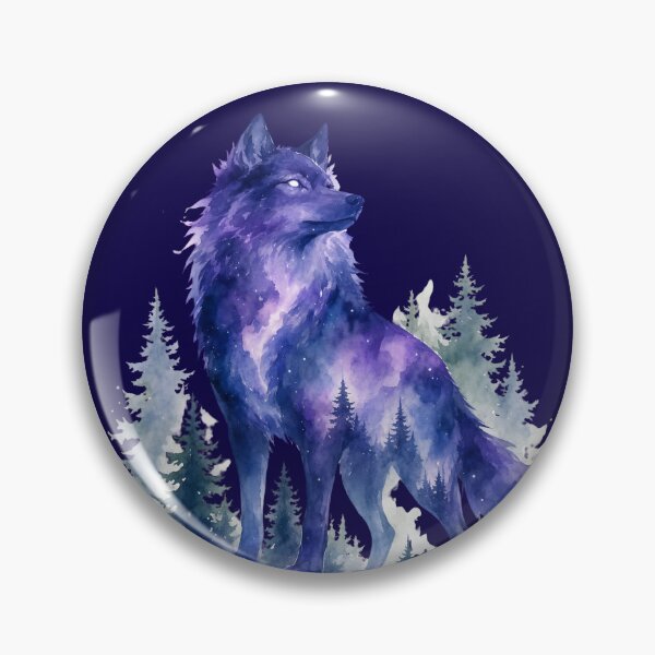 Item preview, Galaxy wolf watercolor sticker designed and sold by DesignPMG.