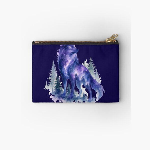 Item preview, Galaxy wolf watercolor sticker designed and sold by DesignPMG.
