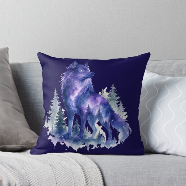 Artikelvorschau, Galaxy Wolf Aquarellaufkleber entworfen und verkauft von DesignPMG.