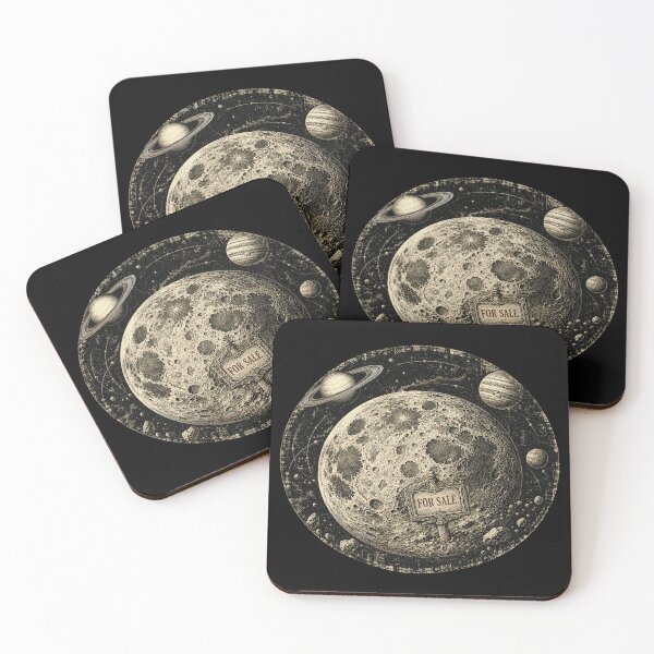 Item preview, The Moon For Sale | Vintage Cosmic Surrealism Design designed and sold by FadedFrequency.