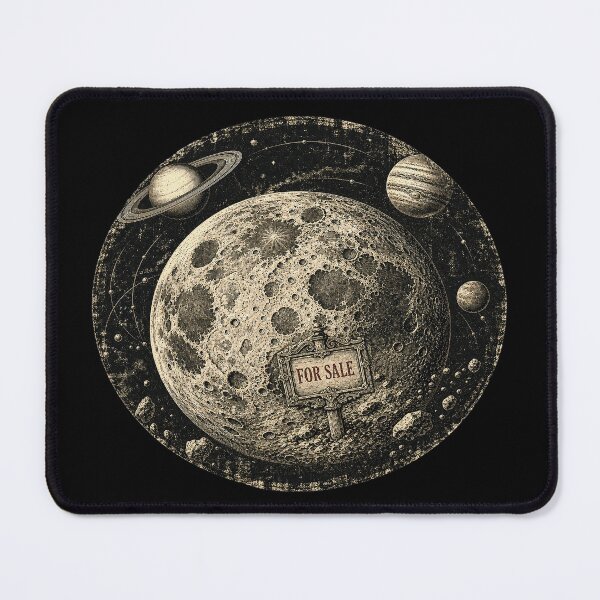 Item preview, The Moon For Sale | Vintage Cosmic Surrealism Design designed and sold by FadedFrequency.