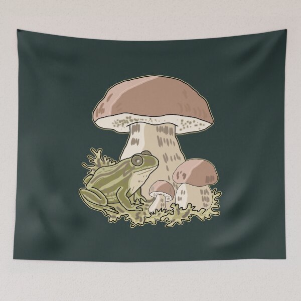 Item preview, Frog and Mushroom Cottagecore Woodland Aesthetic designed and sold by LeshanArt.