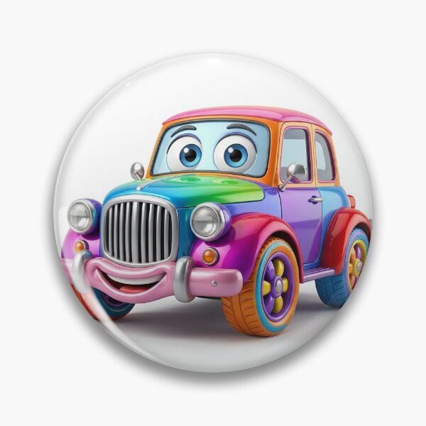 Item preview, ute Colorful Cartoon Toy Car or Rainbow Retro Toy Car Illustration designed and sold by DKSH1234.