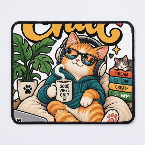 Item preview, Stay Chill Cute Cat Good Vibes Only Coffee Lover Retro Design designed and sold by ArhaanFashions.