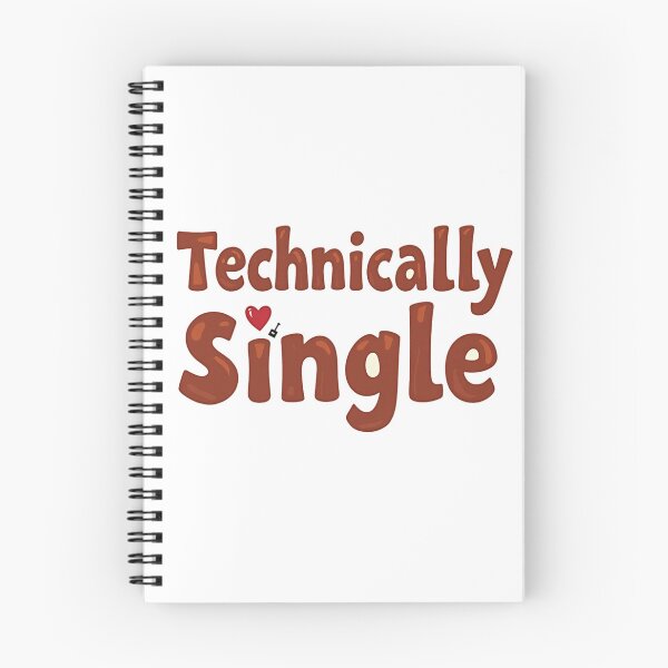 Item preview, Retro letters saying technically single with a little heart designed and sold by Prints by Mat.