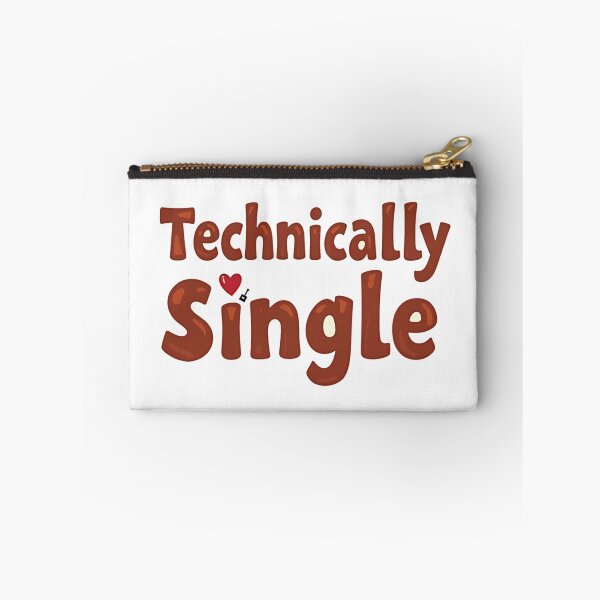Item preview, Retro letters saying technically single with a little heart designed and sold by Prints by Mat.