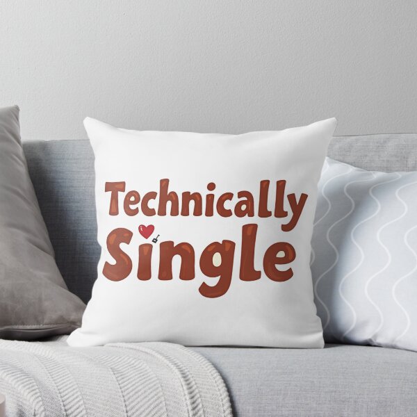 Item preview, Retro letters saying technically single with a little heart designed and sold by Prints by Mat.