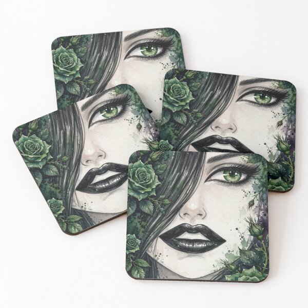 Item preview, Emerald Eye - Black Rose Gothic Fantasy Art designed and sold by MAISON SYLVIE.
