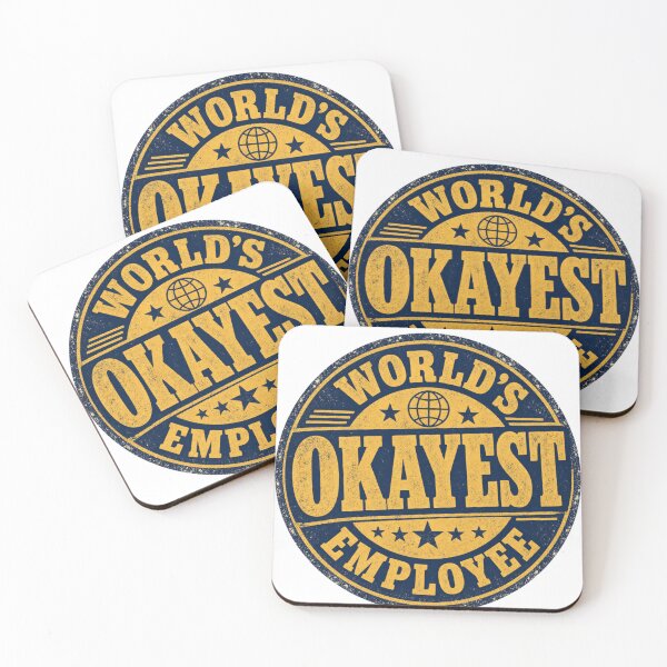 Item preview, Worlds Okayest Employee Retro Badge Design designed and sold by srinig.
