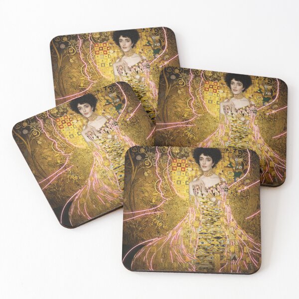 Item preview, Neon Gold Art Nouveau Portrait designed and sold by Surviving Monday Club.