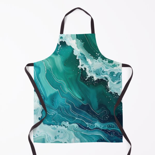 Item preview, Dynamic Emerald Sea Foam Ocean Waves designed and sold by BetweenForms.