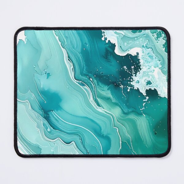 Item preview, Dynamic Emerald Sea Foam Ocean Waves designed and sold by BetweenForms.