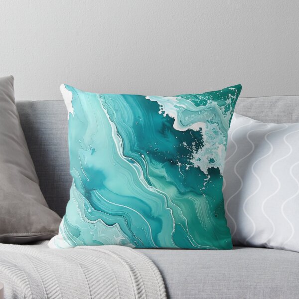 Item preview, Dynamic Emerald Sea Foam Ocean Waves designed and sold by BetweenForms.