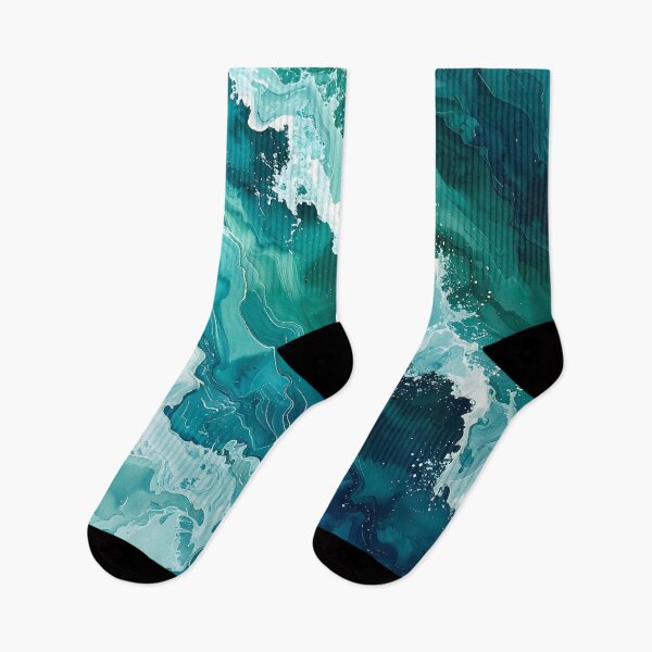 Item preview, Dynamic Emerald Sea Foam Ocean Waves designed and sold by BetweenForms.