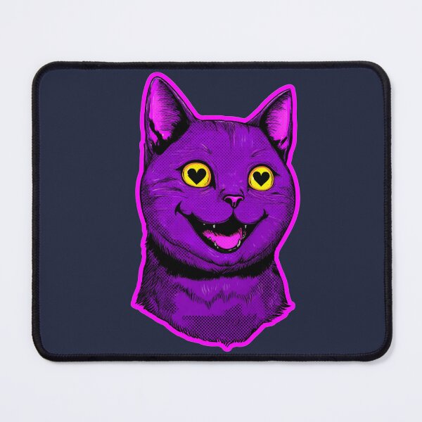 Item preview, Neon Purple Cat Heart Eyes Pop Art designed and sold by InkmotiveStudio.