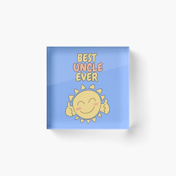 Item preview, BEST UNCLE EVER Cute Sun Pastel Blue designed and sold by HugSomeNettles.
