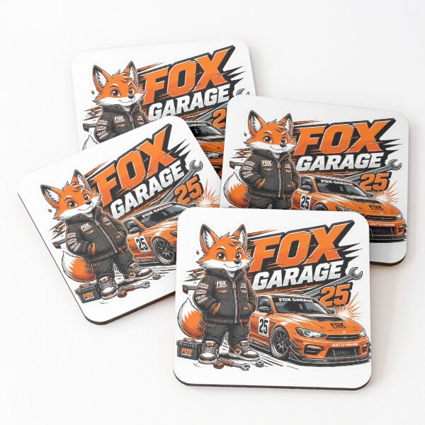 Item preview, Fox Garage Kawaii Car Sticker PNG | Cute Racing Mascot & Sports Car Graphic | JDM Inspired Streetwear Decal | Car Lover Gift designed and sold by Stylestickers55.