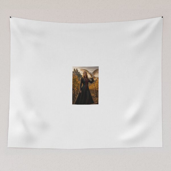 Item preview, Blonde Noblewoman with White Falcon in Vineyard designed and sold by CathryneDelamort.
