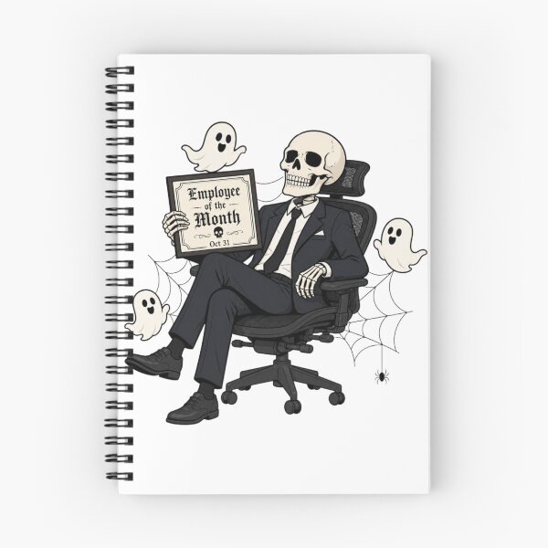 Item preview, Skeleton Employee of the Month Oct 31 Halloween Office Ghost Spooky Work Humor designed and sold by Cherie-verse.