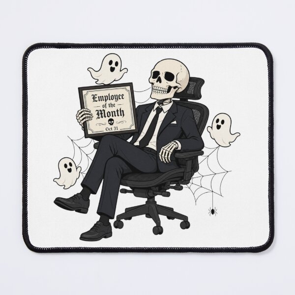 Item preview, Skeleton Employee of the Month Oct 31 Halloween Office Ghost Spooky Work Humor designed and sold by Cherie-verse.