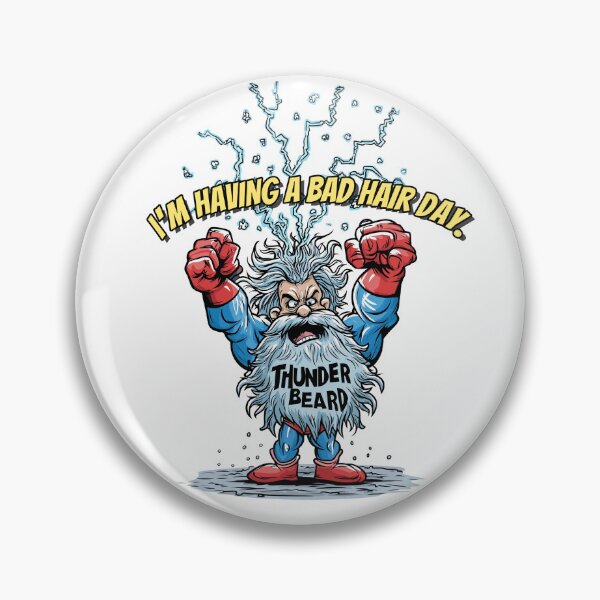 Item preview, Thunder Beard Funny Superhero T-Shirt – I'm Having a Bad Hair Day designed and sold by JacekKita.