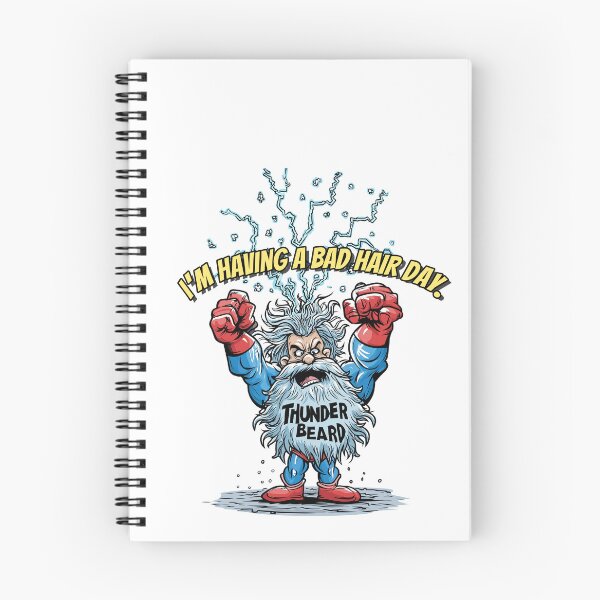 Item preview, Thunder Beard Funny Superhero T-Shirt – I'm Having a Bad Hair Day designed and sold by JacekKita.