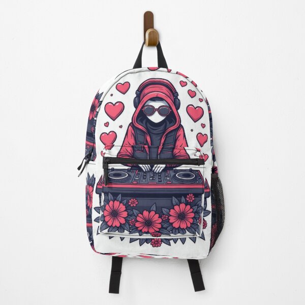 Item preview, DJ plays music for lovers with hearts and flowers designed and sold by Mianku | Für das Leben.