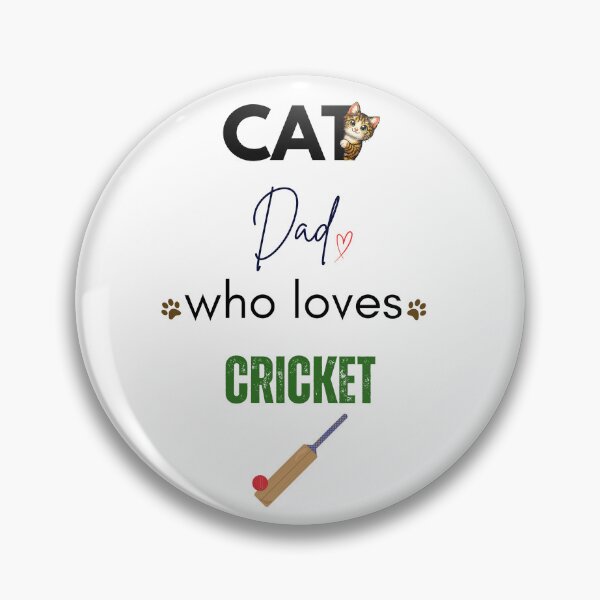 Item preview, Cat Dad Who Loves Cricket designed and sold by PawFitt.