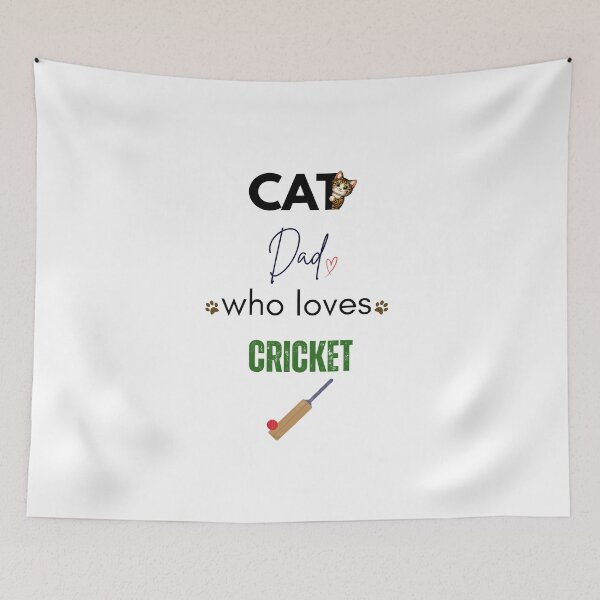 Item preview, Cat Dad Who Loves Cricket designed and sold by PawFitt.