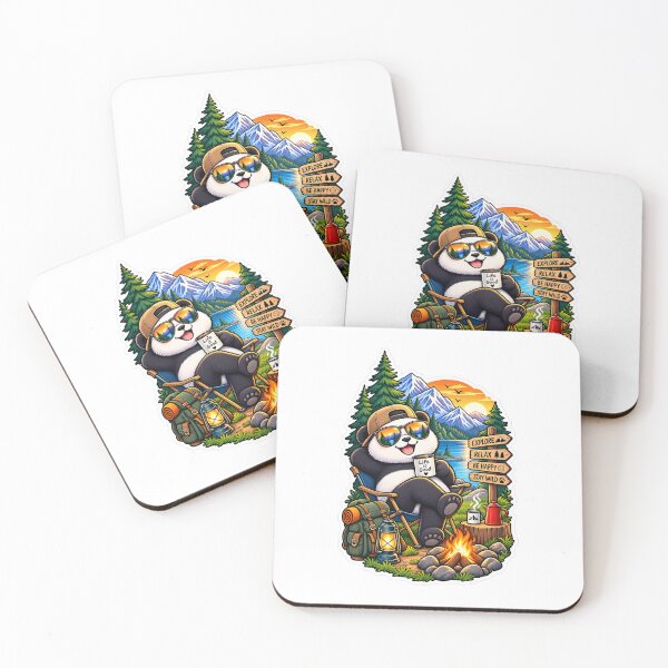 Aperçu de l'œuvre Adorable aventure de camping avec un panda créée et vendue par Dream Design Store.