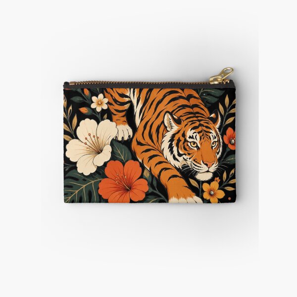 Item preview, Floral Tiger, 90s Vintage Botanical Tiger, Cottagecore Wildlife Gift, Dark Academia Nature Lover designed and sold by Quiajia.
