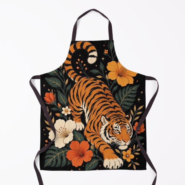 Item preview, Floral Tiger, 90s Vintage Botanical Tiger, Cottagecore Wildlife Gift, Dark Academia Nature Lover designed and sold by Quiajia.