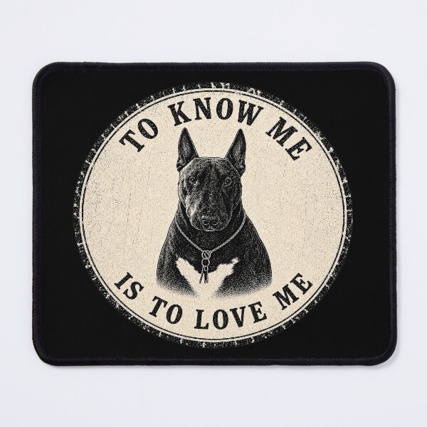 Item preview, To Know Me Is To Love Me | Vintage English Bull Terrier Design designed and sold by FadedFrequency.