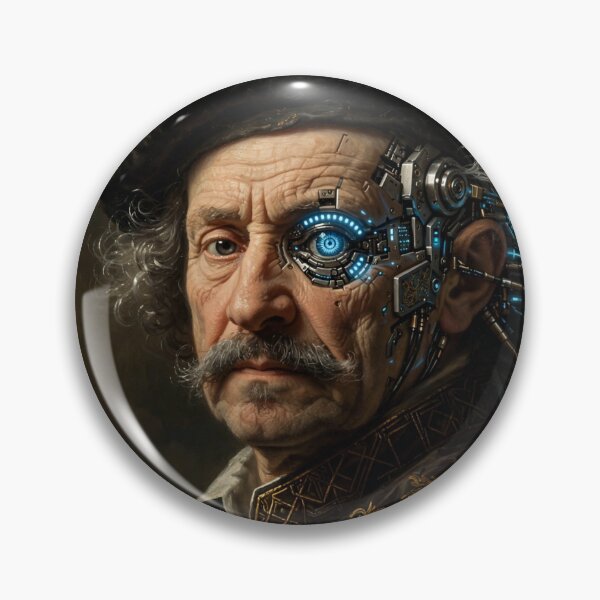 Item preview, Cybernetic Old Master Portrait designed and sold by Surviving Monday Club.