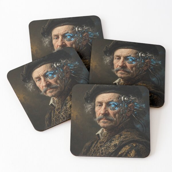 Item preview, Cybernetic Old Master Portrait designed and sold by Surviving Monday Club.