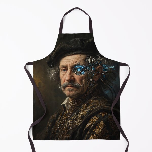 Item preview, Cybernetic Old Master Portrait designed and sold by Surviving Monday Club.