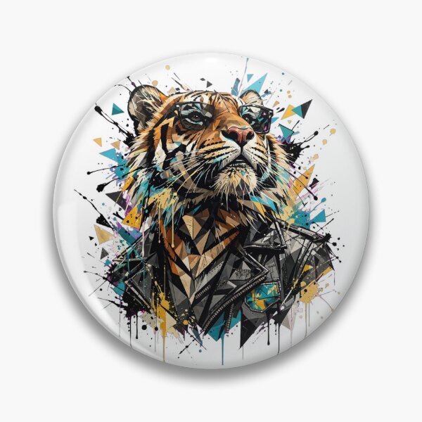 Item preview, • Badass Tiger With Glasses - Urban Biker Tiger Streetwear Design designed and sold by ExpressoJungle.