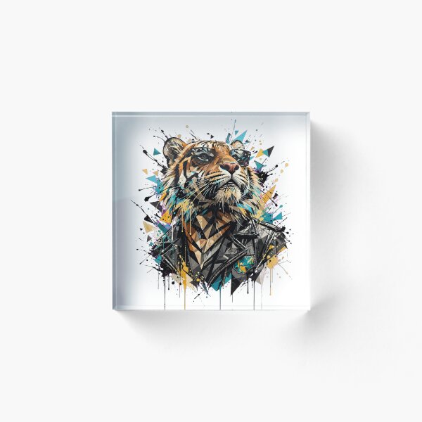Item preview, • Badass Tiger With Glasses - Urban Biker Tiger Streetwear Design designed and sold by ExpressoJungle.