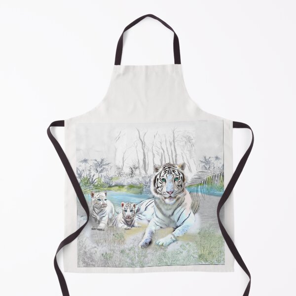 Item preview, White Tigers Resting by the River designed and sold by Patricia Brown.