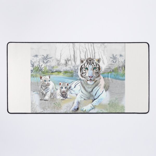 Item preview, White Tigers Resting by the River designed and sold by Patricia Brown.