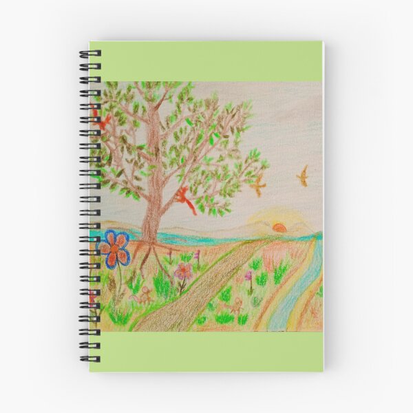 Item preview, Landscape with small animals and river mountain  designed and sold by MartaTerkiewicz.