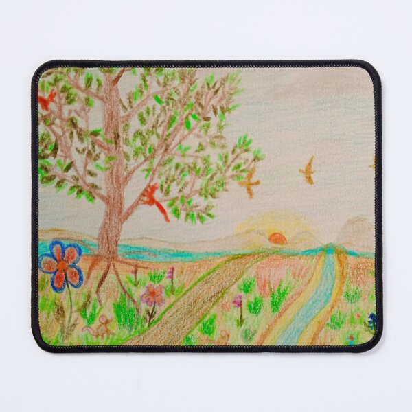 Item preview, Landscape with small animals and river mountain designed and sold by MartaTerkiewicz.