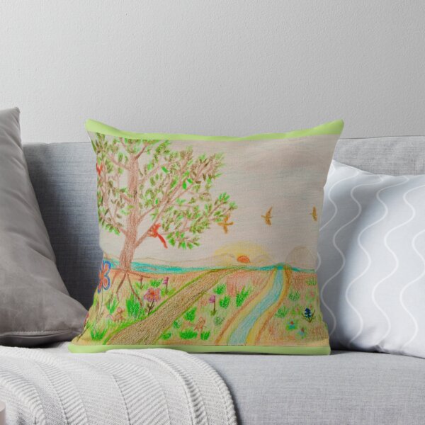Item preview, Landscape with small animals and river mountain  designed and sold by MartaTerkiewicz.
