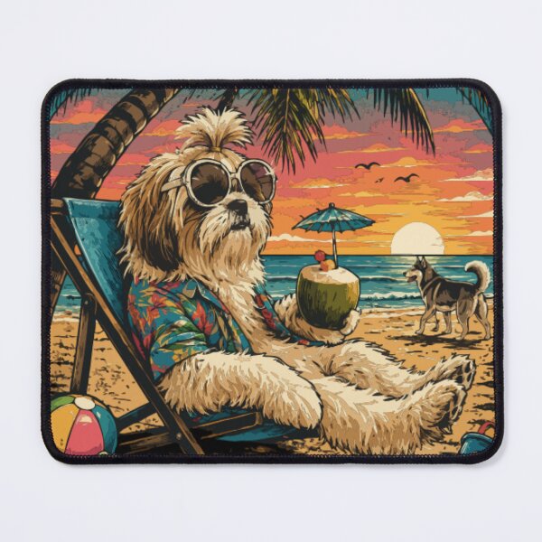 Item preview, Life Is Better in Sunglasses & Sand – Shih Tzu Beach Vibes designed and sold by PawsAndPallette .