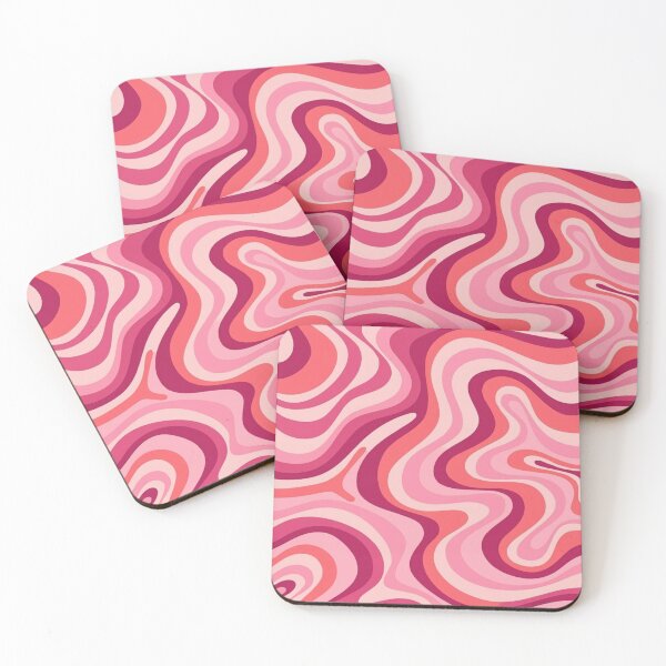 Item preview,  Liquid Swirl Retro Abstract in pinks and peach tones, Light Blush, Cream, and White designed and sold by Differenceee.